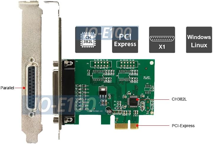 AllAboutAdapters High-Speed Parallel Port PCI Express Printer I/O Card - Image 3